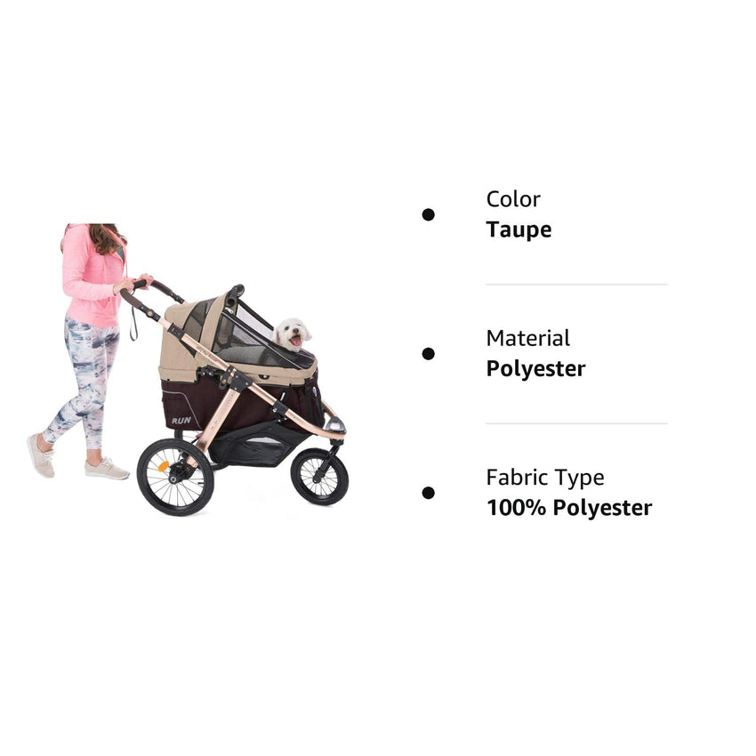 Jogging Sports Stroller with Comfort Rubber Wheels/Zipper-Less Entry/1-Hand Quick Fold/Aluminum Frame for Small/Medium Dogs. Cats and Pets (Green Camo)
