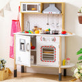 Play Kitchen for Kids - Toy Kitchen Set for Toddlers with Realistic Lights and Sounds. Kids Kitchen Playset with Abundant Toy Food Set
