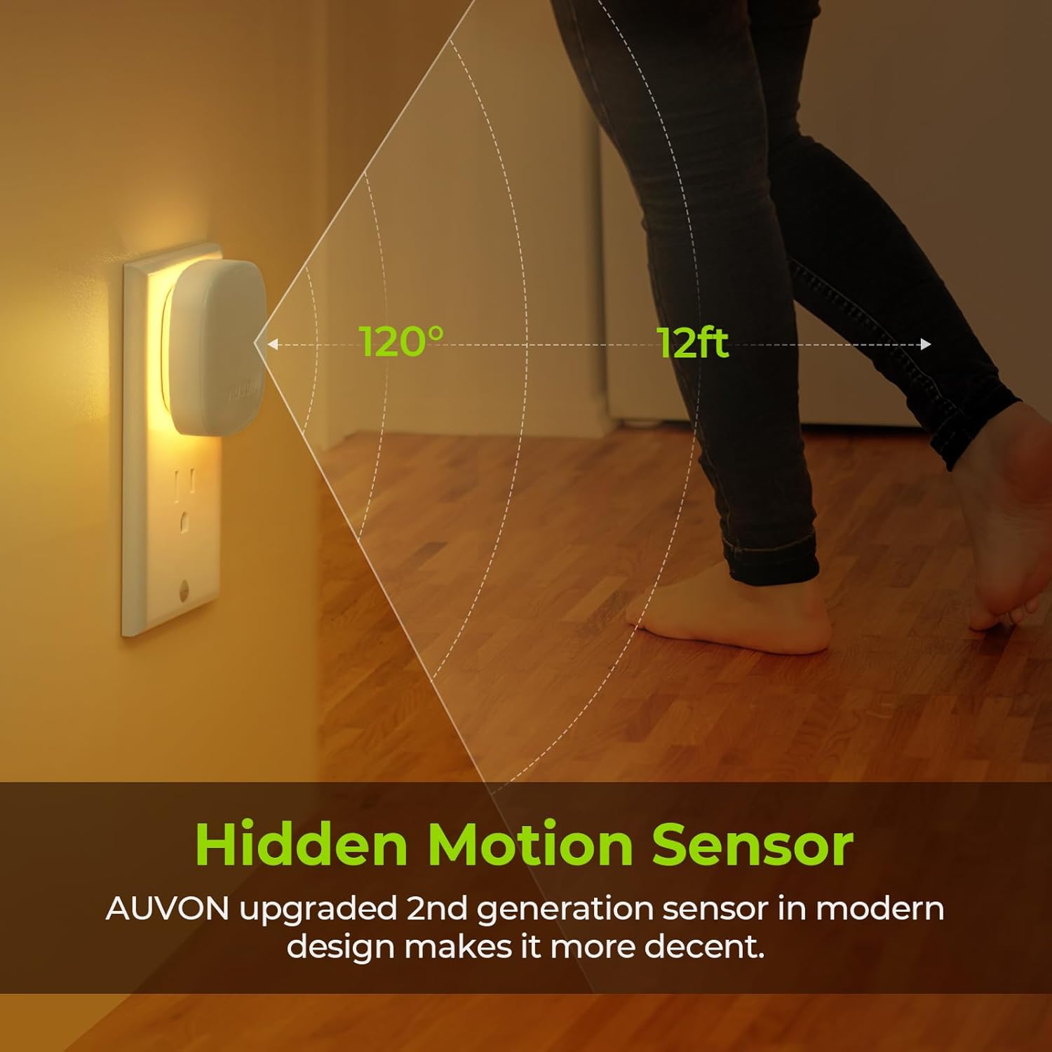 Plug-in LED Backlit Night Light with Motion Senso