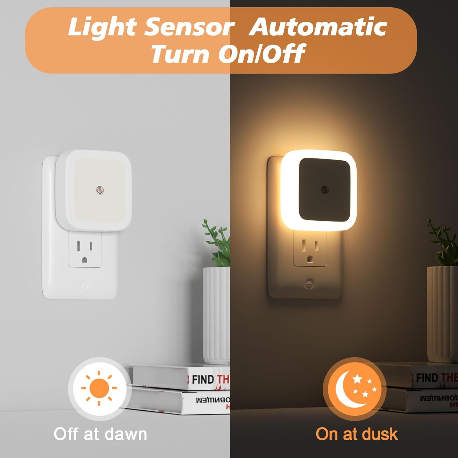 Night Lights Plug into Wall 8-Pack