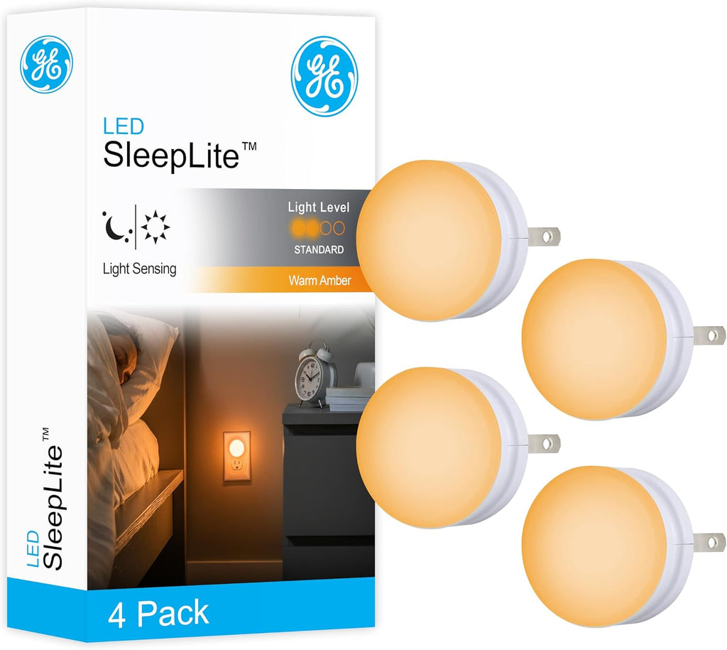 SleepLite Night Lights Plug into Wall. 4-Pack