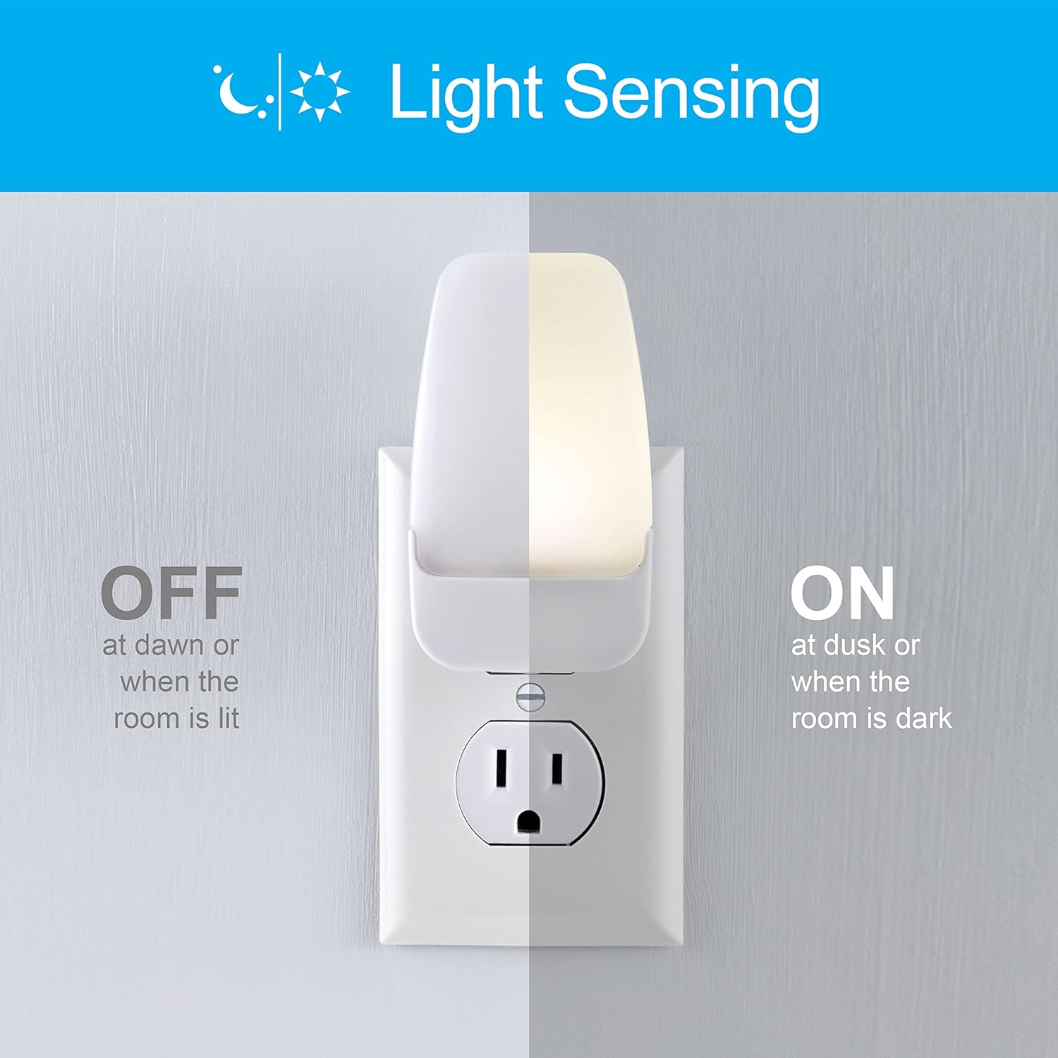 LED Night Light. Plug-in. Dusk to Dawn Senso