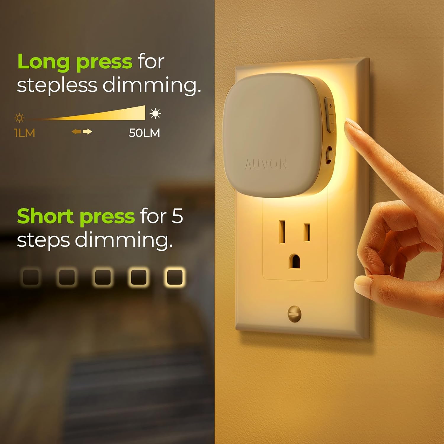 Plug-in LED Backlit Night Light with Motion Senso