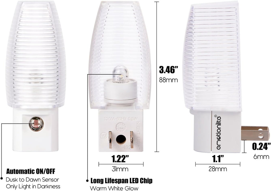 Plug in Night Light. Warm White LED Nightlight