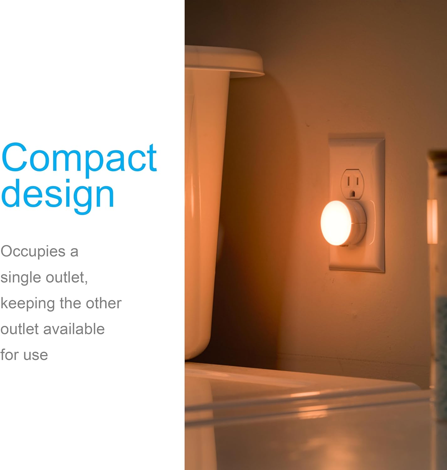 SleepLite Night Lights Plug into Wall. 4-Pack