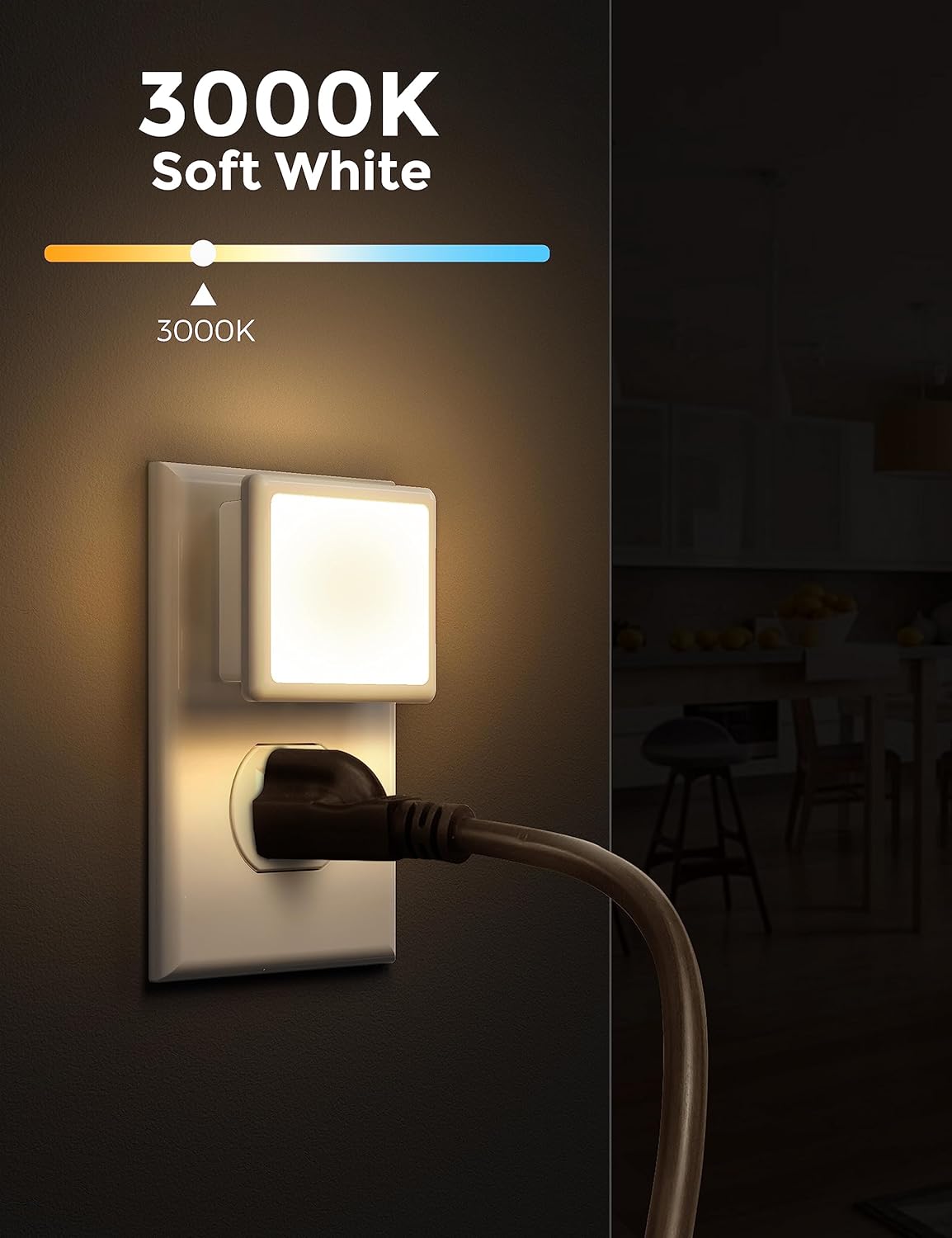 LED Night Lights Plug into Wall 2-Pack