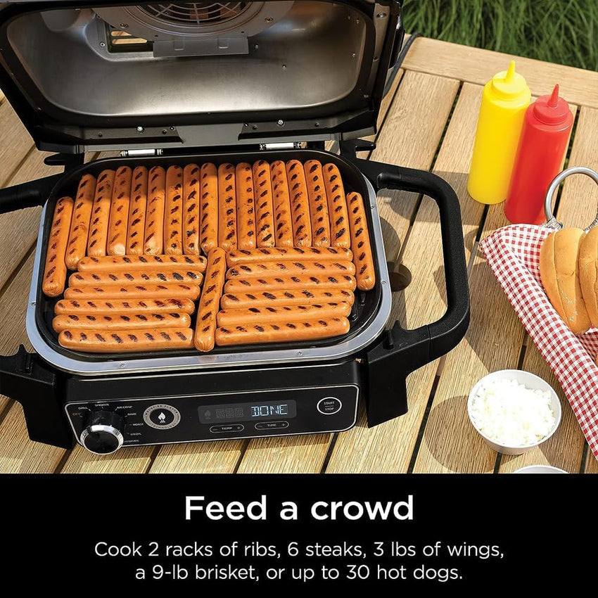 Professional Outdoor Grill and Smoker. Built-in Thermometer. 7-in-1 main grill. BBQ Smoker. Air Fryer. Bake. Bake. dehydrate. Grill. Firewood Pellet. Portable. electric (updated)