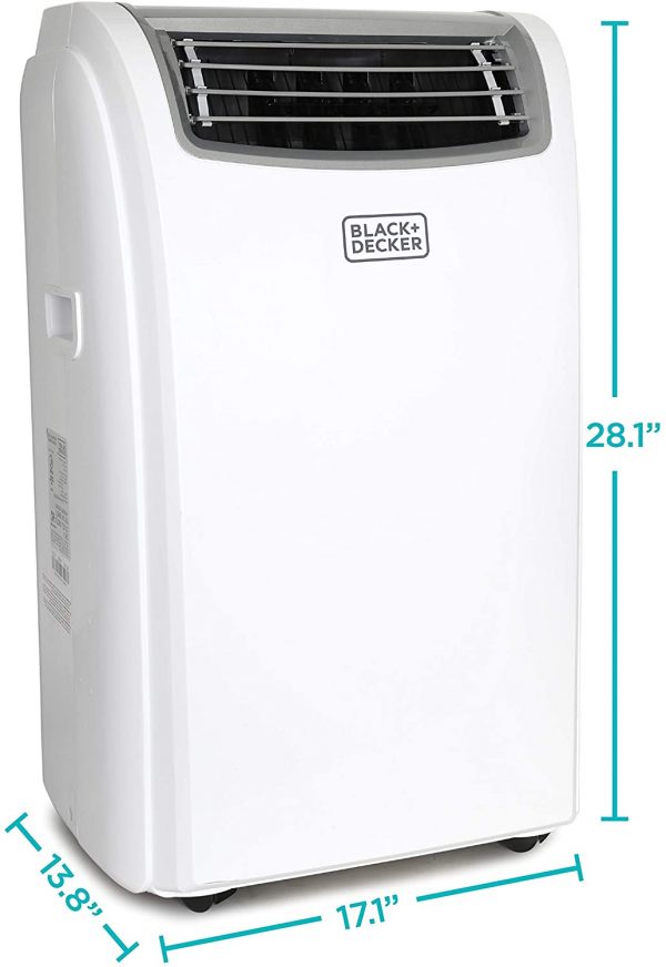 BLACK+DECKER 14.000 BTU Portable Air Conditioner with Heat and Remote Control. White