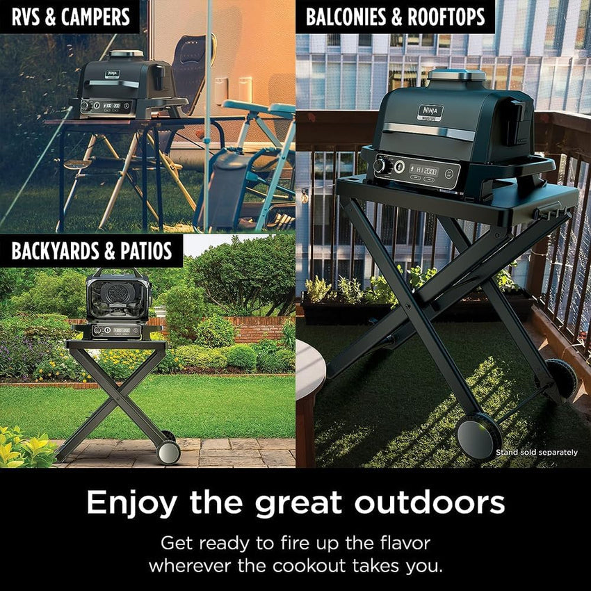 Professional Outdoor Grill and Smoker. Built-in Thermometer. 7-in-1 main grill. BBQ Smoker. Air Fryer. Bake. Bake. dehydrate. Grill. Firewood Pellet. Portable. electric (updated)