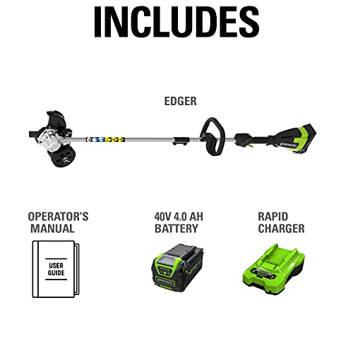 40V 8 Brushless Edger. 4.0Ah USB Battery and Charger Included