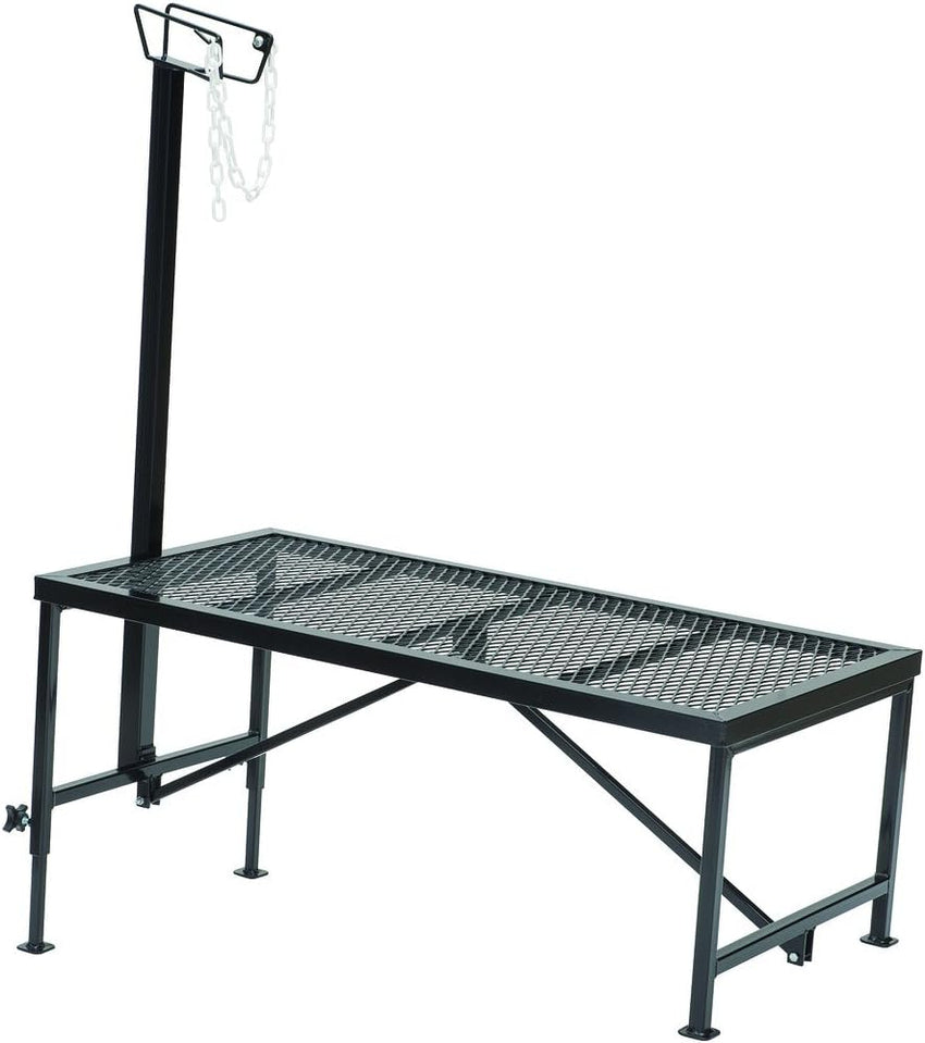 Weaver Leather Livestock Steel Trim Stand - Adjustable and Durable Trimming Stand for Sheep. Goats. and Other Livestock - Wire Headpiece Holds Animals in Place During Grooming. Black. 1 Ct (Pack of 1)